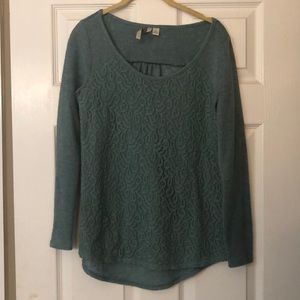 LC Green Lace Sweater